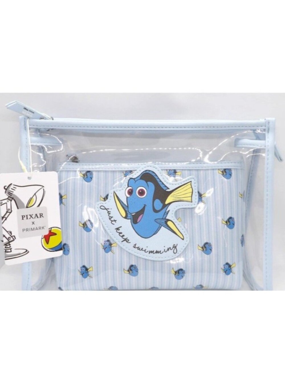 Disney Pixar Finding Nemo’s Dory Primark 2pc Cosmetic Toiletry Bag Set New